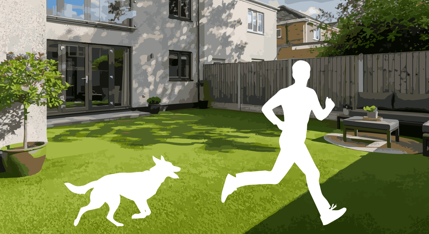 人工芝で快適庭